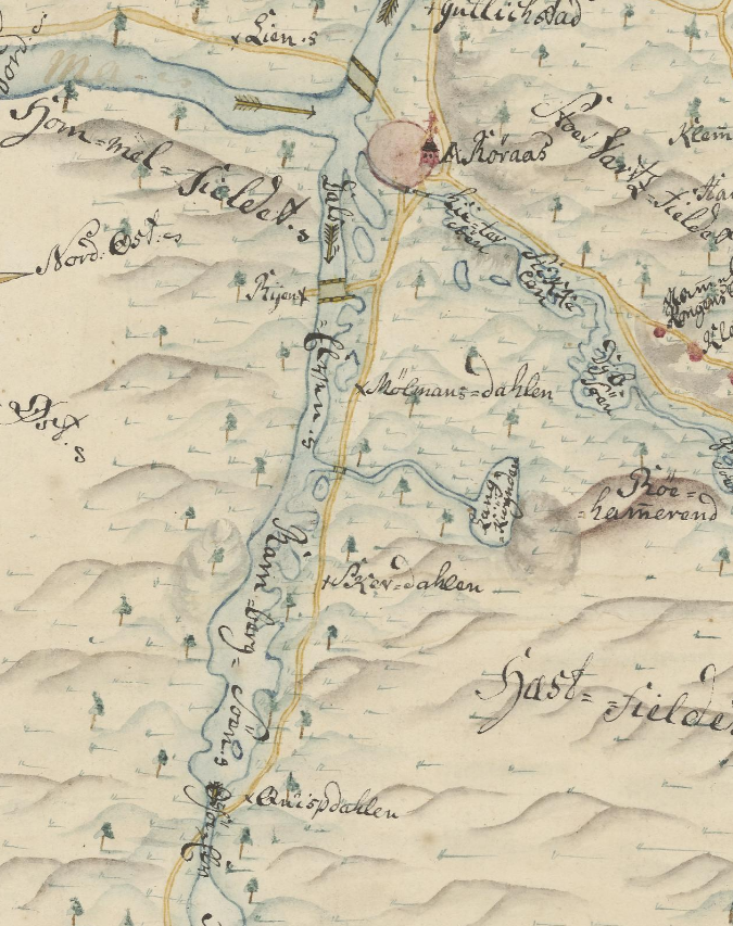 De første bruene over Håelva